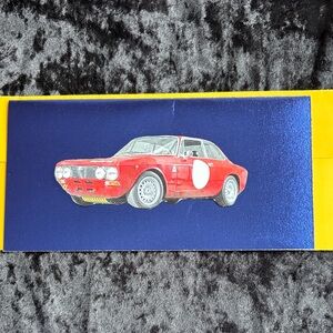 Red Classic Sports Car Illustration Panel